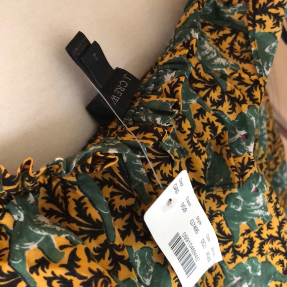 J. Crew Off the Shoulder Elephant Printed Blouse - Picture 4 of 4